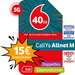 Prepaid CallYa M | Aktion 40 GB statt 20 GB| 15 EUR Startguthaben | ohne Vertrag✔NEU & OVP ✔taggleicher DHL Versand aus DE ✔Rechnung