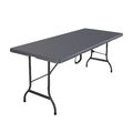 B-Ware Buffettisch Klapptisch Campingtisch Gartentisch Tisch Koffer 180 cm Grau