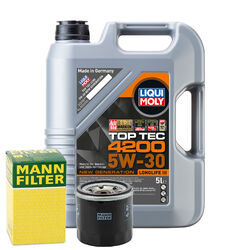 Motoröl 5W30 LIQUI MOLY Top Tec 4200 5L +MANN Ölfilter