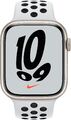 Apple Watch Series 7 Nike GPS+LTE 45mm Alu Silver Sportband Midnight - Sehr Gut