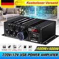 800W bluetooth Mini Verstärker HiFi Power Audio Stereo Bass AMP USB MP3 FM Auto#