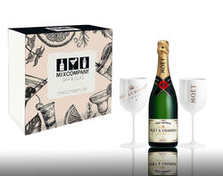 Moet Geschenkset - Moet & Chandon Brut Imperial Champagner 0,75l (12% Vol) + 2e