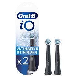 Oral-B iO Ultimative Reinigung Aufsteckbürsten Ersatzbürsten Schwarz 2er Pack