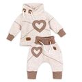 Baby Sweets Set Hose und Shirt Heart beige braun Babyset