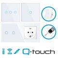 Glas Touch Schalter Wechselschalter Kreuzschalter Dimmer Wi-Fi Schuko Steckdose