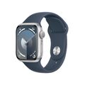 Apple Watch Series 9 (GPS, 41 mm) Smartwatch mit Aluminiumgehäuse in Silber und 