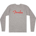 T-Shirt Fender Spaghetti Logo L/S T-Shirt, Heather Gray, XL Musiker Shirt NEU