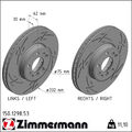 2x Zimmermann 150.1298.53 Bremsscheibe für BMW X5 X3 E53 E83