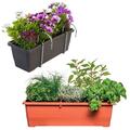 Blumenkasten mit Wasserspeicher Bergamot Balkon Kasten Pflanz Kübel Gefäß Halter