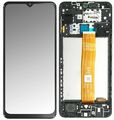 Original Samsung Galaxy A12 A125F LCD Display Touchscreen mit Rahmen in Schwarz