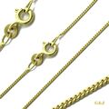 Panzer flach Collier 0,8mm 50cm 333/8K Gelbgold Damen Halskette Made in Germany