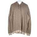 Boggi Milano Kaschmirmischung Strick Hoodie 2XL Braun 52" Brustumfang Pullover Sweater