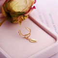 925 Silber Kristall Ohrringe Ohrclip Ear Cuff gold silber Kids Women Earrings