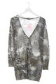 COMMA Strick Cardigan Damen Gr. DE 40 hellgrau-braun Casual-Look