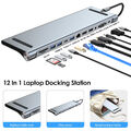 USB C Docking Station Dual Monitor 4K USB 3.0 Dock Triple Display Ladefunktion