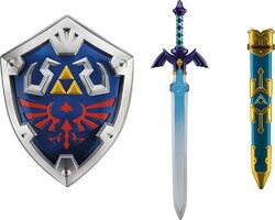 Legend of Zelda Link Schild 48 cm + Schwert und Scheide 66 cm realistisches Cosp