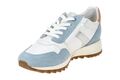 Geox Tabely - Donna a Damen Sneakers Sport. Schnür Halbschuh 38 in Hellblau/weiß