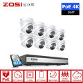 ZOSI 24CH 4K POE Überwachungskamera Set Außen IP Kamera 8MP NVR 4TB HDD Wie Neu