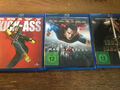 3x Superheld [4 BLU RAY] Iron Man 1 2 + Superman MAN OF STEEL + Kick-Ass