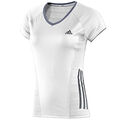 adidas Damen 3-Streifen Climacool T-Shirt Laufshirt Fitness Running Tee weiß