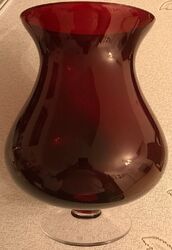 Partylite Windlichtglas Dekoglas Burgund rot P9099