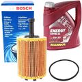 BOSCH ÖLFILTER + 4 LITER MANNOL 5W-30 COMBI LL für VW GOLF SEAT SKODA AUDI