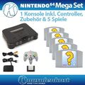 N64 / Nintendo 64 - Konsole + 5 Spiele + Controller + Zub.