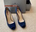 "PRADA" Modello Camoscio Sport Pumps in blau (bluette) High Heels