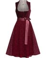 Almsach Midi-Dirndl midi Dirndl Schneewittchen-Ausschnitt Jacquard-Muster NEU