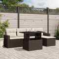 Gartenmöbel Sofa Garnitur Sitzgruppe Lounge 6-tlg. Schwarz Poly Rattan vidaXL