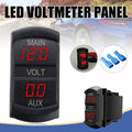 10-60V LED Digital Main AUX Dual Car Voltmeter Spannungsmessgerät