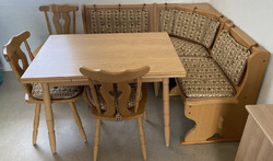 Eckbank; Essgruppe; Sitzgruppe; Tisch ausziehbar; 3 Stühle