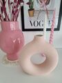 ♥ Blogger H&M Keramikvase O-Vase Dekovase Vase rosa Keramik Ethno 21x20 NEU ♥