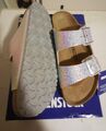 Sandalen von Birkenstock Arizona BS Gr 39 Ombre Silver Pearls Lila Sohle NEU