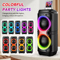 Bluetooth 5.0 Lautsprecher RGB Subwoofer Musikbox Boombox Party LED mit Mikrof