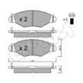 1x ORIGINAL® Cifam 822-254-1 Bremsbelagsatz, Scheibenbremse Vorne, exkl.