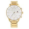 Tommy Hilfiger Herrenuhr 1791576 Quarz Edelstahl mit silbernem Zifferblatt 44mm