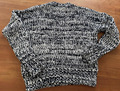 SUPERDRY STRICKPULLOVER XS SCHWARZ-WEISS NORDIC KNITWEAR