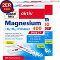 Doppelherz Magnesium 400 DIRECT B6 +B12 Folsäure Direkt 2x20 Portionen