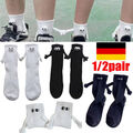 Magnetische Hand-in-Hand Socken lustige Cartoon Puppen Strümpfe Paar Pärchen Süß