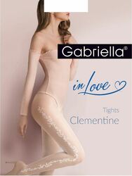 Gabriella Strumpfhose "Clementine" in weiss oder champagne Gr. S - M - L