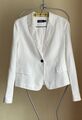 MEXX - Sommer Jacke Blazer - D 44 - weiß - Leinen mit braunen Hornknöpfen