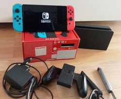 Nintendo Switch OLED-Modell 64GB Konsole Handheld-Spielekonsole Konsole rot blau