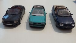 VW Modellautos 1:43Golf und Audi TT