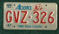 GVZ-326 ALBERTA Amerikanisches Nummernschild, Wild Rose, Größe 12"x6",