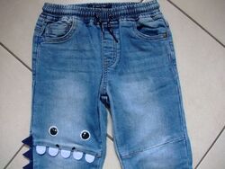 Next Jeans Hose Junge 116 Gummizug Bund Stern Schlupfjeans Monster