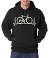 Youth Designz Heartbeat Fahrrad Herren Hoodie mit Print Lustig Hobby Bike Fun