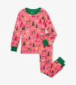 Neu Hatley rosa Weihnachten Morgen Baumwolle Pyjama Pyjama Set Alter 5 6 7 8 10 12