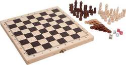 Small foot 3453 - Spieleklassiker 3in1 im Holzkoffer (Schach/Dame/Backgammon)...