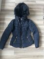 Zara Damen Jacke XS mit Pelz Blau